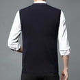 thumbnail image 5 of Dpytoraw Male Knitted Vest Vest V Neck Sleeveless Padded Sweater Vest, 5 of 5