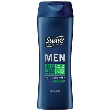 Suave Men Anti Dandruff Deep Clean Mint Refresh Shampoo, 12.6 fl oz - Walmart.com