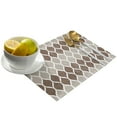 thumbnail image 3 of Placemat Medieval Geometric Brown Khaki Retro Dining Table Tableware Mats Kitchen Dish Mat Pad 4/6pcs Table Mat Home ration, 3 of 7
