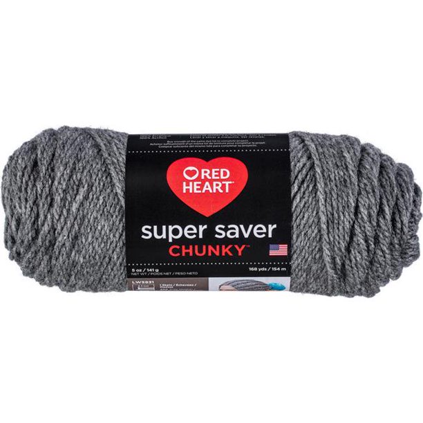 Red Heart Super Saver Chunky YarnGrey Heather