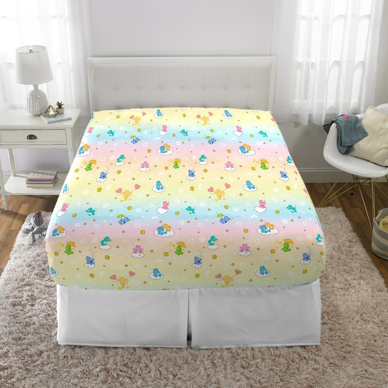 Care Bears Kids 5 Piece Pink Rainbow Reversible Comforter, Bed in