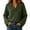 Army Green, variant on Womens Long Sleeve Top Shawl Collar V Neck Button Cuff Ribbed Knit Loose Fit Casual Daily Blouse Shirts