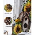 thumbnail image 6 of Yellow Sunflowers Blackout Curtains for Bedroom - 84 Inch Long Light Blocking 2 Panels Set, Western Star Farmhouse White Wooden Thermal Insulated Living Room Drapes Grommet Window Curtains 52"x84", 6 of 8
