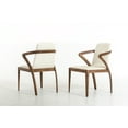 thumbnail image 2 of 32" Walnut Wood and Cream Leatherette Dining Chair, 2 of 4