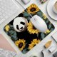 thumbnail image 2 of Alfombrilla de ratón con diseño de panda y girasol, personalizada, con textura premium, base de goma antideslizante, tamaño pequeño, 21 x 25 cm, 2 of 7