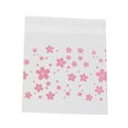 thumbnail image 1 of 100pcs Matte Flower Pattern Plastic Bag Transparent Gift Bags Self-adhesive Seal Pouch for Candy Cookie Dessert Packaging (Pink), 1 of 8