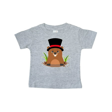 

Inktastic Groundhog Day with Groundhog in Top Hat Gift Baby Boy or Baby Girl T-Shirt