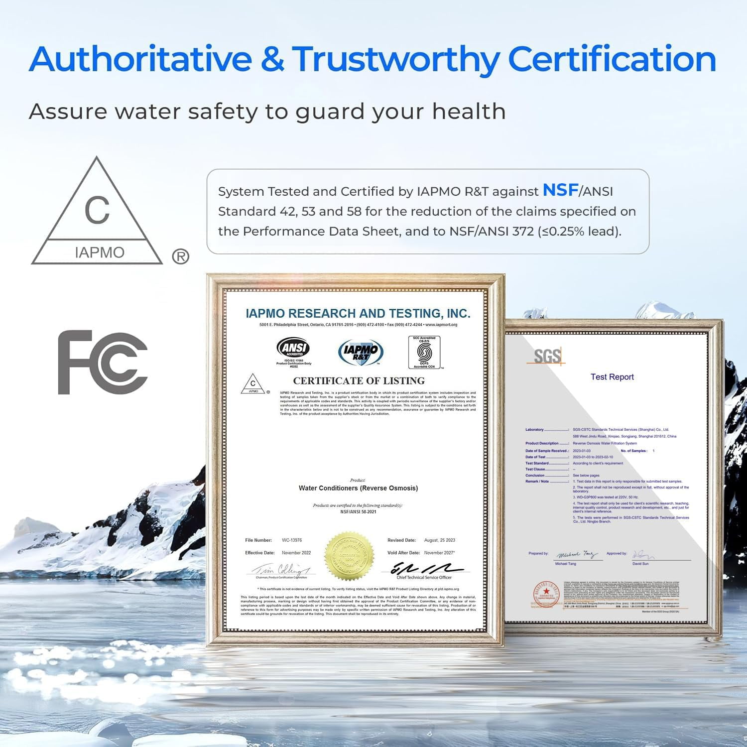 Waterdrop G3 Reverse Osmosis System, 8 Stage Tankless Reverse Osmosis Water Filter, NSF/ANSI Certi1 Pure to Drain, Smart LED Faucet,with Free PT-05P Pichter