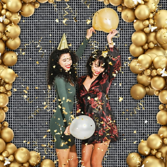 HOMEMAXS 30pcs Shimmer Wall Backdrop Square Sequin Panels Decorative Iridescent Backdrop Panels For Birthday Wedding Party