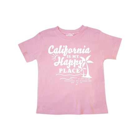

Inktastic California is My Happy Place with Palm Trees Gift Toddler Boy or Toddler Girl T-Shirt
