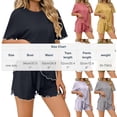 thumbnail image 3 of Naittoop Womens Pajamas 2 Piece Pjs Short Sleeve Sleepwear Set Summer Soft Pajamas Set Ruffle Flowy Casual Lounge Sets, 3 of 5