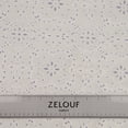 thumbnail image 4 of Zelouf Amaya Burnout Mesh  , Sewing, DIY, Crafts Fabric by the Yard, White/sky, 3 Yard, 4 of 5