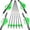 Green & White, variant on SHARROW 31" Carbon Arrows Hunting Arrows Spine 250 300 350 400 500 600 with Replaceable Points Targeting Practice Arrows for Compound/Recurve/Long Bow 6/12pcs