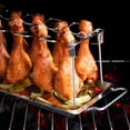 thumbnail image 2 of Support à Ailes pour Cuisses de Poulet, Support de Rôtissoire en Acier Inoxydable, Support Pliant pour un Rangement Facile, Antiadhésif, Parfait pour Barbecue, Acier Inoxydable de Haute Qualité, Support à Ailes de Poulet à 12 Fentes, 2 of 5