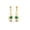 Rose, variant on Pure Elegance Drop Dangle Earrings for Women 14K Rose Gold Over Silver Greem Emerald Birthstone