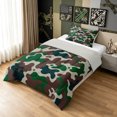 thumbnail image 2 of Manfei Farmhouse Camouflage Twin Comforter Sets, Contemporary Art Camo Bedding Set, Forest Green, Gray Reversible, 2-Piece, 1 Comforter and 1 Pillowcase, 2 of 7