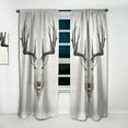 thumbnail image 2 of Designart 'Beautiful and Wild Deer VII' Farmhouse Curtain Panel, 2 of 5