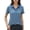 Blue, variant on Women's Classic Collar Striped Short Sleeve T-Shirt Casual Comfortable Crew Neck Top For Daily Wear Oversized T-shirts Short Sleeve Crewneck Casual Tops