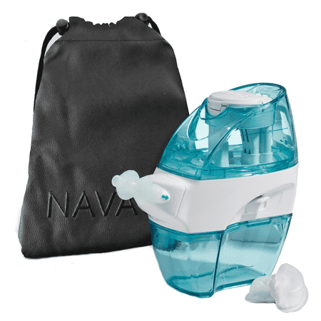 Navage Nasal Care TRAVEL Bundle: Navage Nose Cleaner, Black Travel Bag, and 30 SaltPods