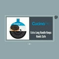 thumbnail image 5 of CucinaPro Silicone Splatter Screen- Multi Use XL 11.5" Oil and Grease Shield Guard and Strainer w Foldable Handle for Easy Storage - Fits Most Kitchen Frying Pans - Great for Cooks, 5 of 5