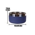 thumbnail image 5 of Stainless Steel Bowls, Navy Blue Double-Layer Stainless Steel 6.3-Inch Pet Bowl - Non-Slip, Non-Tipping, Large Capacity - For Cats & Dogs, Food, Feeding & Water Bowls, 5 of 8