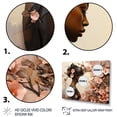 thumbnail image 3 of Designart "Floral Dance of African American in Gold and Pink" Fashion Framed Wall Art - Glam Black Woman African Entryway Framed Wall Art, 3 of 6