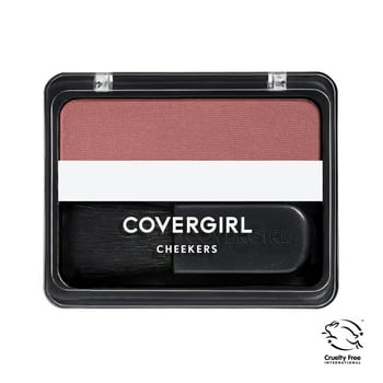 COVERGIRL Cheekers Blendable Powder Blush, 145 Rock 'N Rose, 0.12 oz, Easy-to-Apply Soft Powder Blush, Brushes on for Natural Looking Color, Easy-to-Carry-Compact