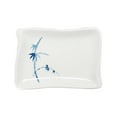 thumbnail image 1 of Excellante Blue bamboo melamine dinnerware collection 8 1/2" x 5 1/2" wave shape BBQ plate, comes in dozen, 1 of 4