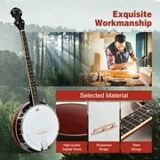 Infans 5-string Banjo, 39” Full Size Banjo w/ 24 Bracket Remo Head