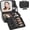 01-Black, variant on Travel Makeup Train Case with LED Mirror Adjustable Brightness Dividers and Separate Brush Compartment for Makeup Artist Storage