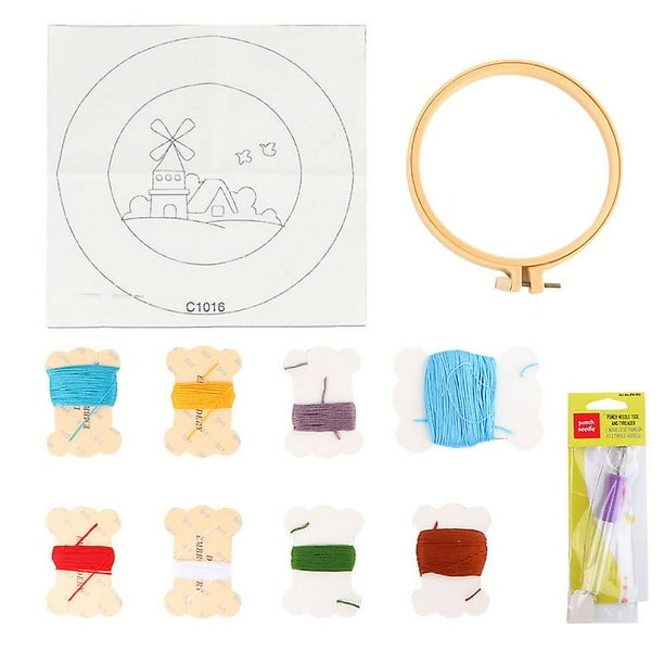 1 juego de kit básico de bordado para niñas principiantes