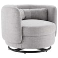 thumbnail image 2 of Modway Relish Upholstered Fabric Swivel Chair in Black Light Gray, 2 of 7