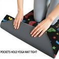 thumbnail image 3 of Multicolor Controllers Games Icons Black Pattern Hot Yoga Mat Towel Non Slip for Hot Yoga - Quick-Drying Yoga Mat Cover with 4 Corner Pockets with Travel Bag - Hot Yoga Towel Non Slip 70"x26", 3 of 6