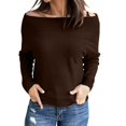 thumbnail image 1 of Gibobby Suéter para mujer, Suéter Ligero de Cuello Redondo Suéter para Mujer, para otoño e invierno(Caqui,CH), 1 of 5
