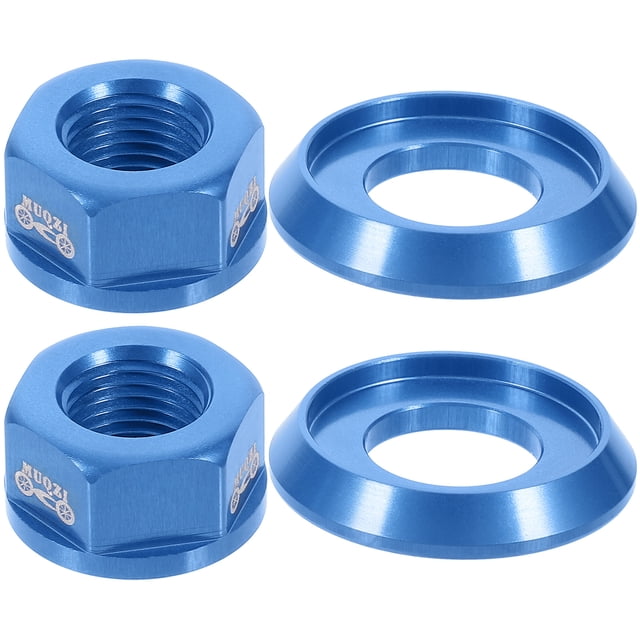 EeaseCA 2 Pcs M10 Écrou de Tambour Pliant en Alliage d'Aluminium (Bleu)