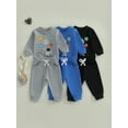 thumbnail image 3 of BemeyourBBs Baby Boy First Birthday Outfit Planet Astronaut Print Sweatshirt Pants, 3 of 9