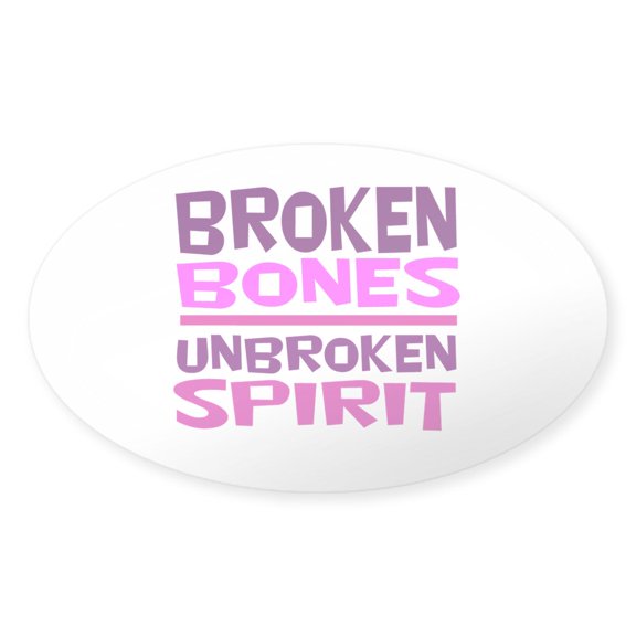CafePress - Broken Bones Sticker - Sticker (Oval)