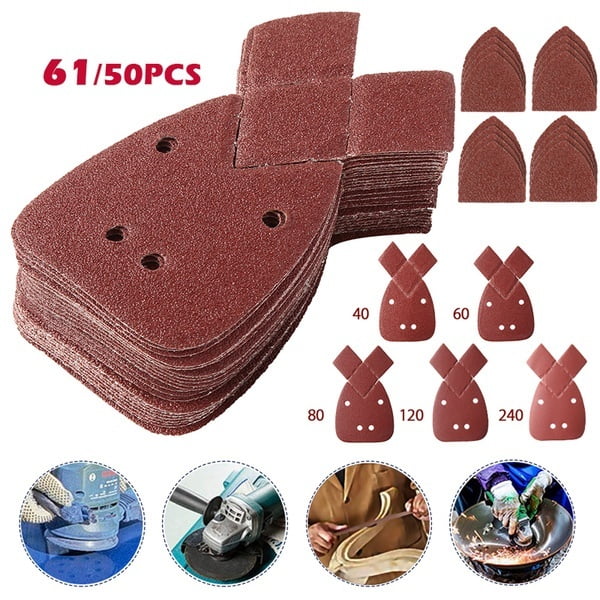 Professional 61/50pcs Finger Sandpaper Set / Mouse Sanding Sheet