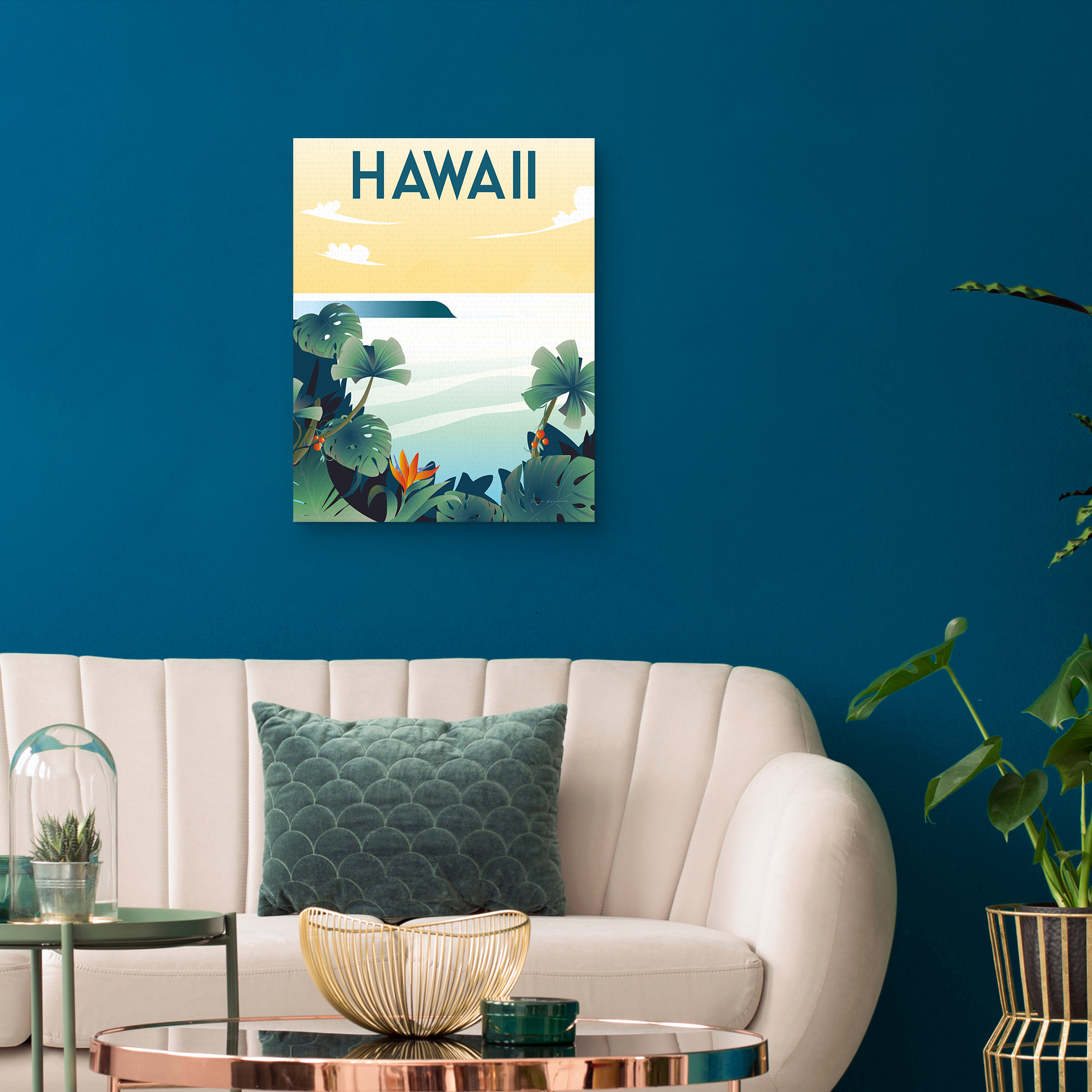 Masterpiece Art Gallery Hawaii Cities Canvas Art Print, 22" x 28", by Omar Escalante