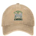 thumbnail image 2 of Gorra de béisbol lavada de Peanuts, Snoopy, San Patricio, Charlie Brown, Cheers, gorras de béisbol para caza, acampada, viseras para el sol, 2 of 5