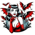 thumbnail image 3 of CafePress - Devil Bats - Cotton Baseball Jersey, 3/4 Raglan Sleeve Shirt, 3 of 4