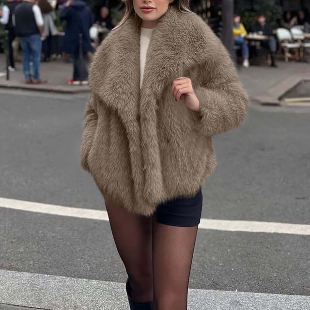 Chaquetas y abrigos casuales sin capucha de manga larga para mujer, blusa lisa de manga larga, abrigo, chaqueta, abrigo de poliéster