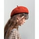 thumbnail image 2 of 2 boinas de lana, gorro clásico de moda cálido para niñas. El exclusivo gorro de boina es de color sólido (rojo), 2 of 5