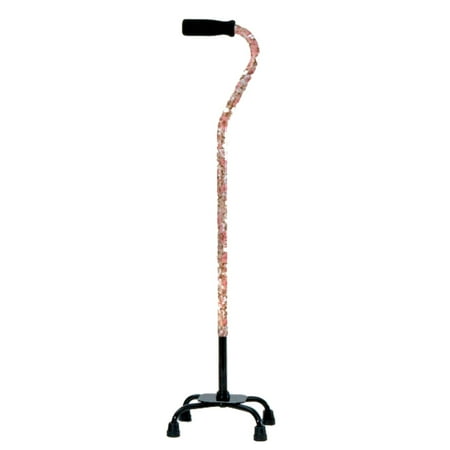 Essential Medical Supply Endurance Designer Small Base Quad Walking Cane, Floral