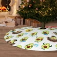 thumbnail image 5 of KLL 30" Christmas Tree Skirt Funny Avocado In Mexican Clothes Xmas Tree Skirts Mat for New Year Xmas Holiday Party Indoor Outdoor Home Decoration, 5 of 5