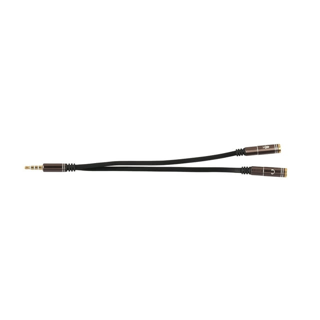 Flmtop 1 Pce Séparateur de Casque TRRS Prise 3,5 mm Adaptateur de Casque Mâle à Double Femelle à 4 Pôles