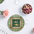 thumbnail image 4 of XDDJA Fish and Vintage Green Lattice Set of 4 Round Coaster for Drinks, Absorbent Ceramic Stone Coasters Cup Mat with Cork Base for Home Kitchen Room Coffee Table Bar Decor, 4 of 5
