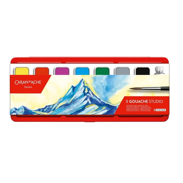 Set de Pinturas Gouache Caran d'Ache Studio 8 Pastillas