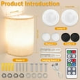 thumbnail image 4 of Amerteer Rechargeable Battery Wall Sconces Fabric Shade Remote Control, 4 of 8