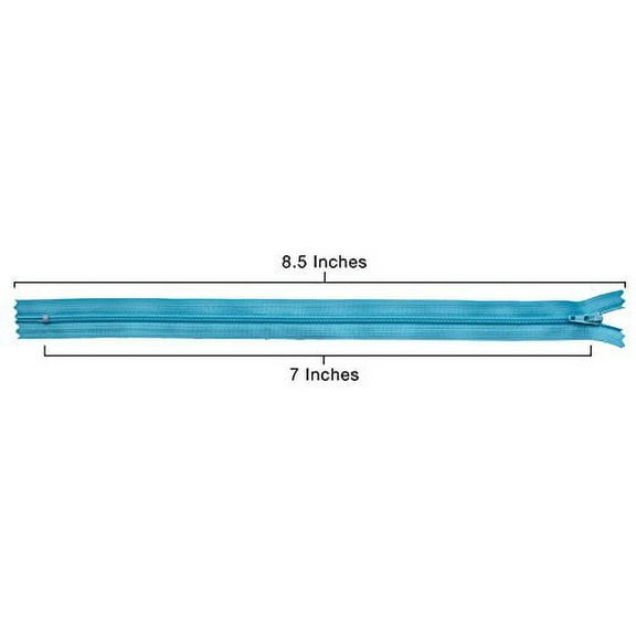 YKK #3 Coil Zipper, 7 inch Length, Parrot Blue 547 (100 Pack)